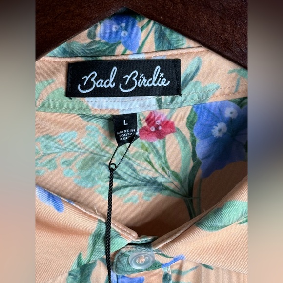 Bad Birdie Core Polo Flora Fiesta Floral Golf Shirt Size L NWT UPF 50+ - Picture 3 of 5
